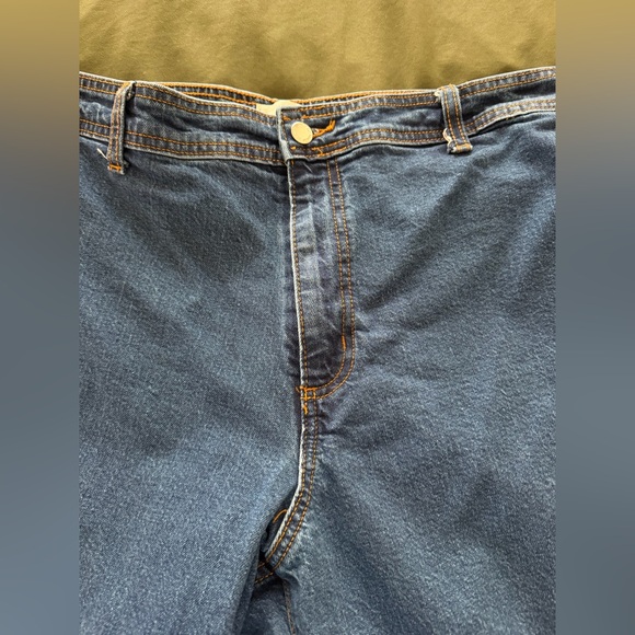 High-Rise Sailor Wide Leg Ankle Jeans - Dark Wash 14 - Picture 7 of 8